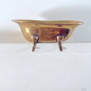 Vintage Brass Bathtub Soap Dish